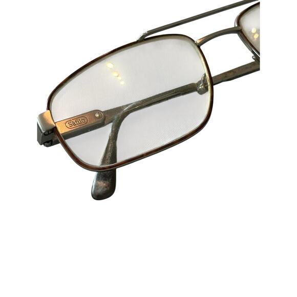 Vintage Safilo Elasta 3070 Square Frame Pilot Metal Sunglasses - Picture 3 of 8